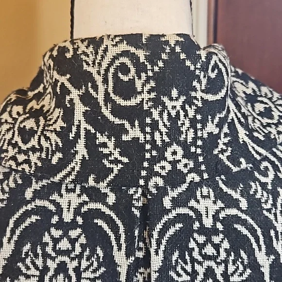 TWENTYONE BLAZER ZIPER BLACK WHITE DESIGN M MEDIUM TWENTY ONE FOREVER 21 - Picture 8 of 11